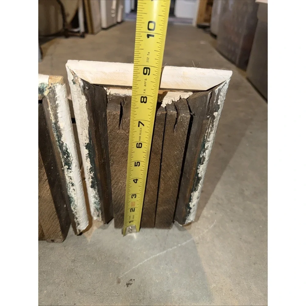 Pair Of 25in antique White wooden‎ corbels Vintage